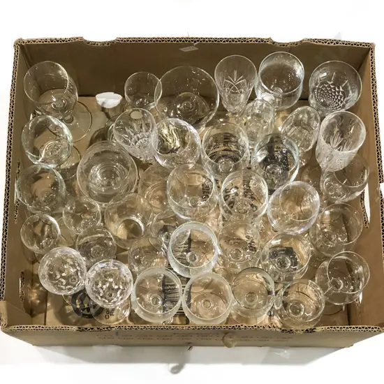 Qty of Assorted Crystal and Glassware