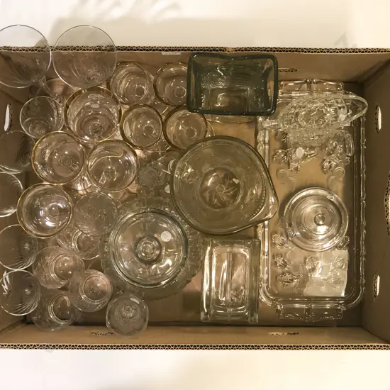 Qty of Assorted Crystal and Glassware