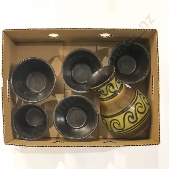 Qty of Assorted Small German Pottery Pots Etc.