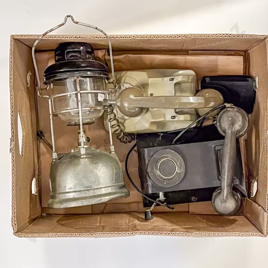 Box Qty of Assorted Vintage incl Telephones Etc