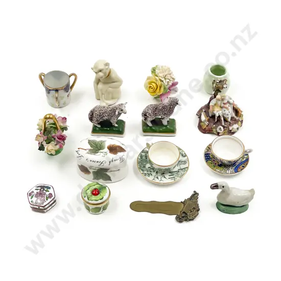 Qty of Assorted Ornaments and China Miniatures incl Coal Port