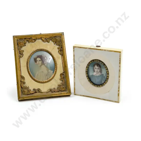 Two Italian Grand Tour Style Portrait Miniatures