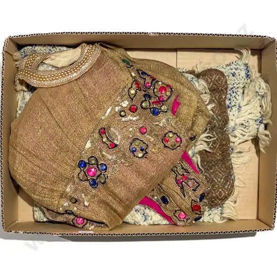 Vintage Beaded Dress with Collar and Others