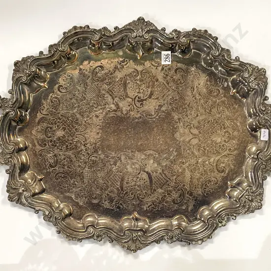 Ornate S/P Double Handled Tray