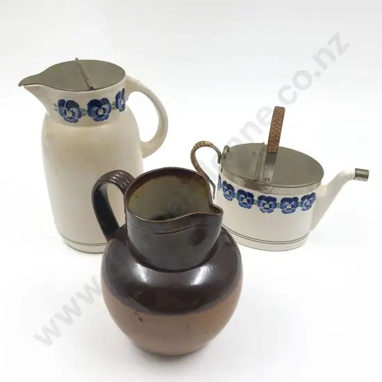 Stoneware Jug together with Two Others
