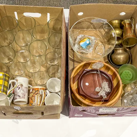 Three Boxes of Assorted Decorative Homewares Etc.