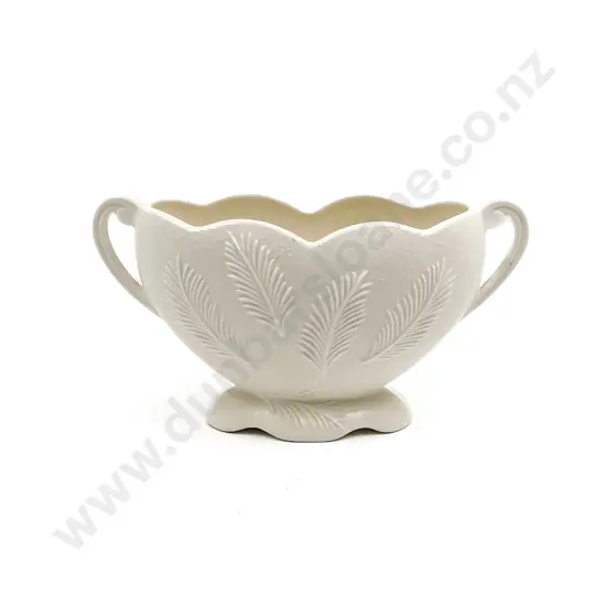 Sylvac White Glazed Flower Trough Vase