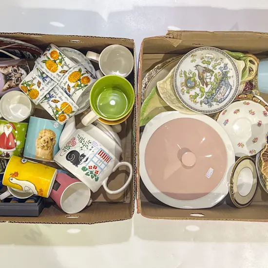 Two Boxes of Assorted China