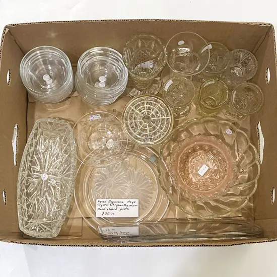 Box of Assorted Glassware