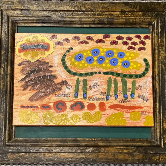 Pyeio Naive Abstract Mixed Media