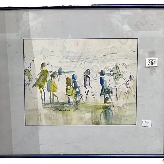 Tui McLachlan - "Strollers II" - W/C on Paper