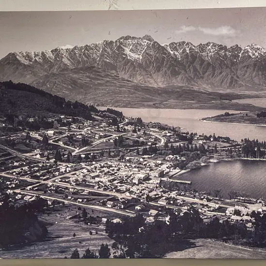 Aerial Photographic Print on Canvas of Queenstown