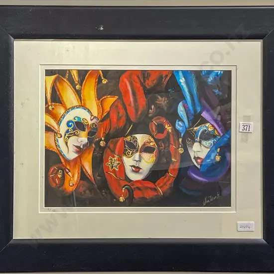 Sue Dent - Masquerade Masks - Ltd Ed Print