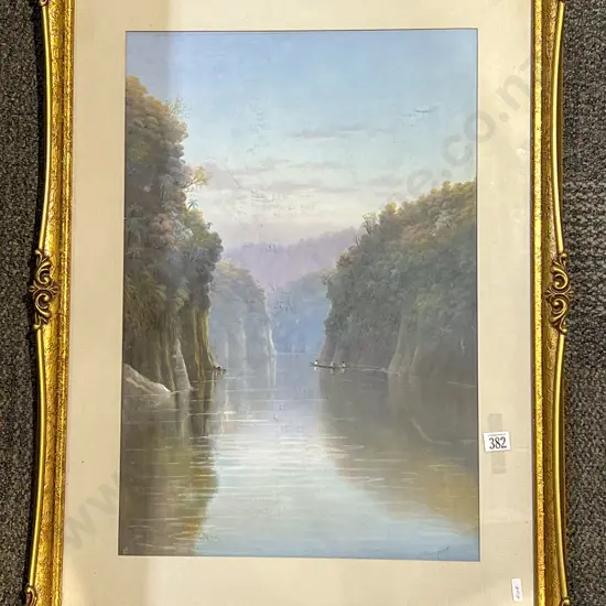 Douglas Perrett - "The Drop on the Whanganui River"- Pastel