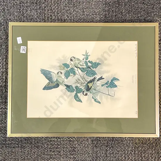 Signed Janet Marshall Print together with D L Rowe Oil Still Life