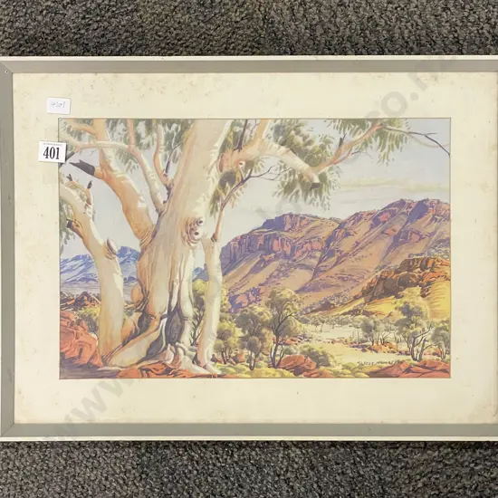 Albert Namatjira - "West of Temple Bar Gap