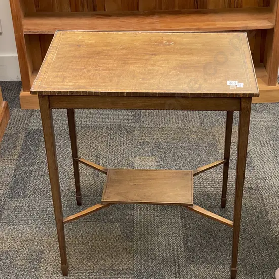 Small Inlaid Two Tier Side Table