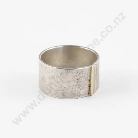 NZ Jeweller Koji Miyazaki S/S Wide Band Ring