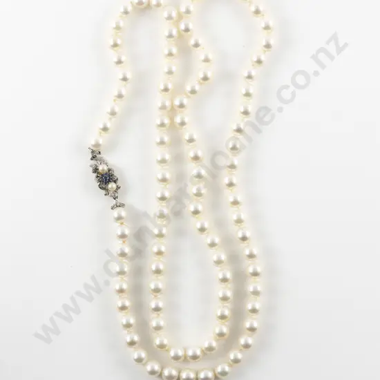 Single Strand Uniform Cultured Pearl Opera Length Necklace