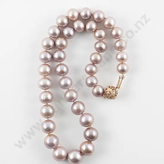 Single Strand Pink Cultured South Sea Pearl Necklace