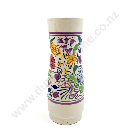 Large Floral Decorated Poole Vase