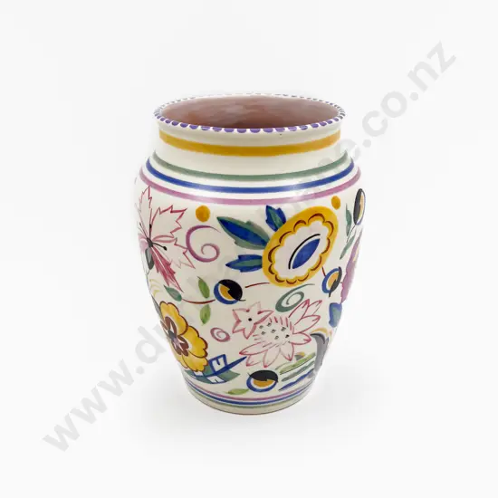 Floral Decorated Poole Vase