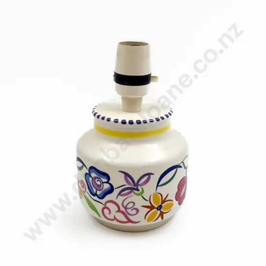 Floral Decorated Poole Table Lamp