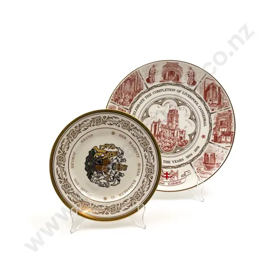 Two Boxed Coalport Commemorative Plates (Of Sizes)