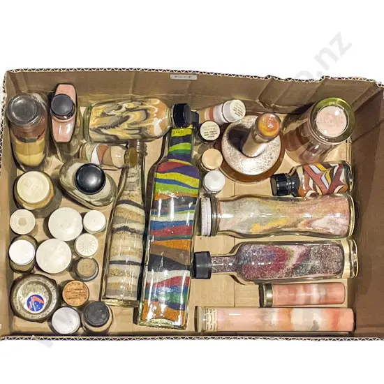 Box Quantity Vintage Rotorua Souvenir Sand Bottles