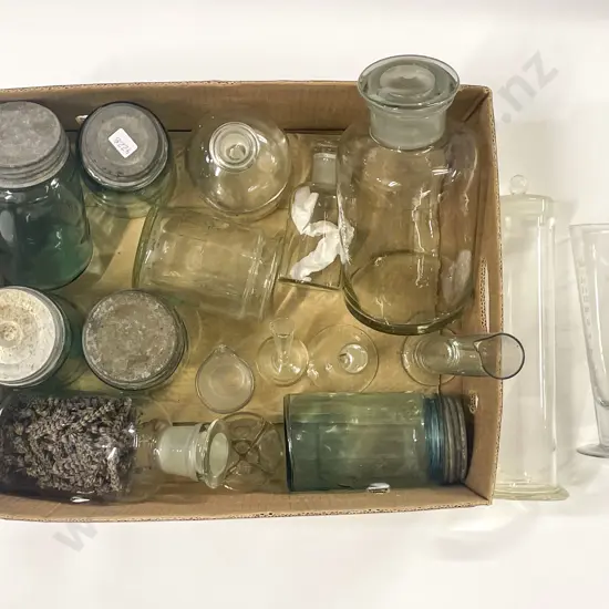 Quantity of Assorted Vintage Chemist Bottles & Storage Jars etc