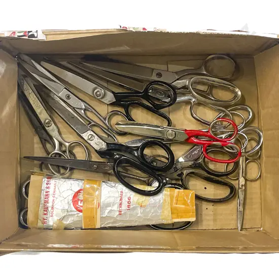 Box of Assorted Vintage Scissors