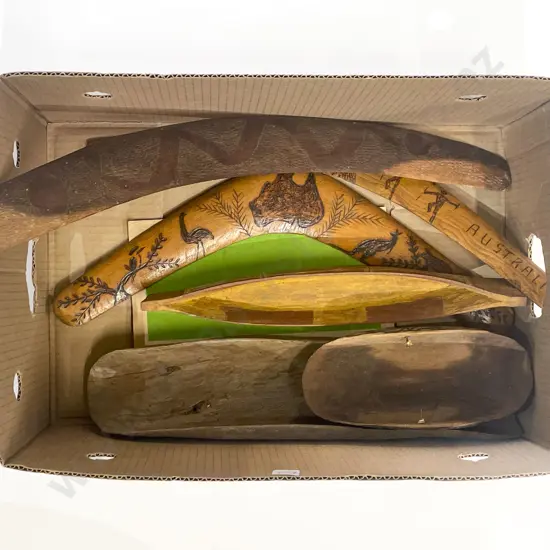 Box Quantity of Assorted Wooden Tourist Ware