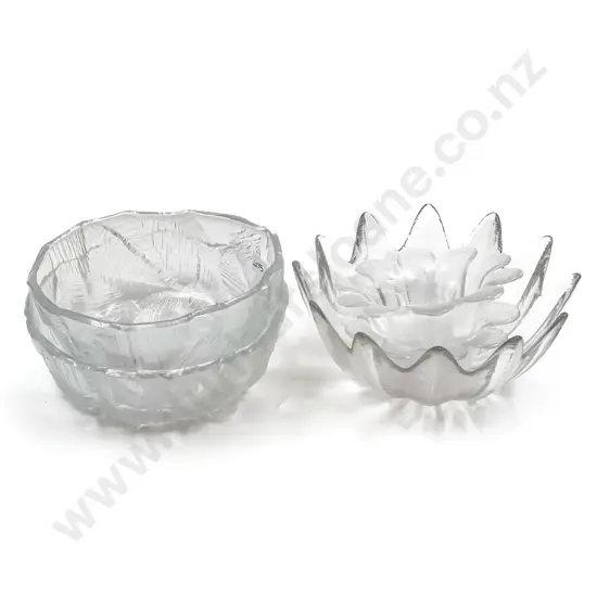 Small Qty of Assorted Decorative Glass Serving Bowls Etc.