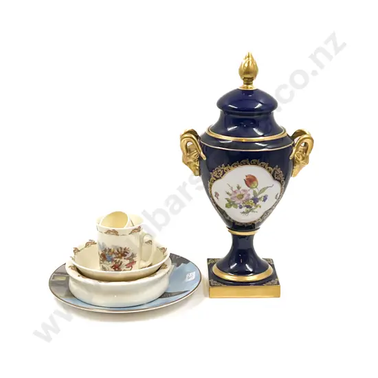 Fancy China Lidded Urn together with Quantity of RD Bunnykins etc