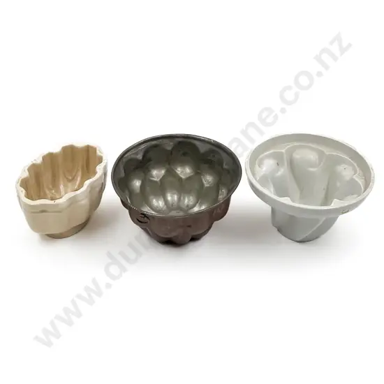 Copper Jelly Mould together with Shelley Jelly Mould & Other