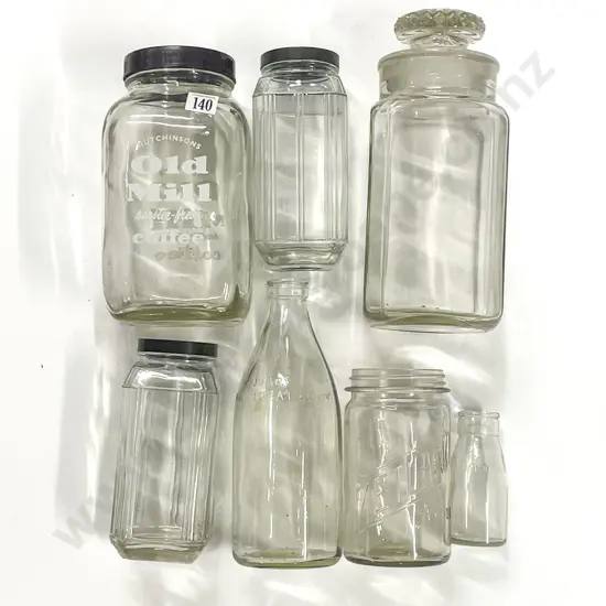 Quantity of Assorted Vintage Glass Jars etc