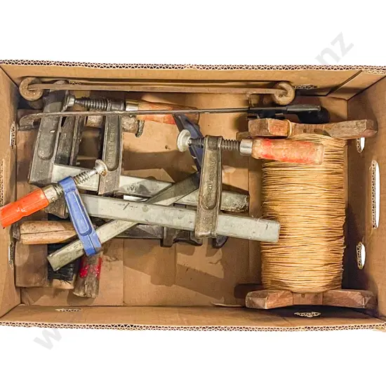 Box of Assorted Vintage Tools etc