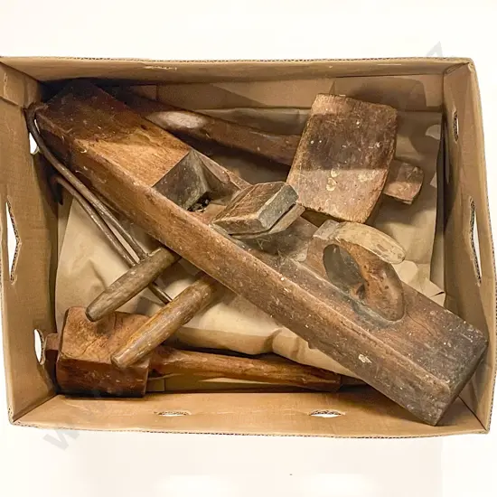 Box of Assorted Vintage Tools etc