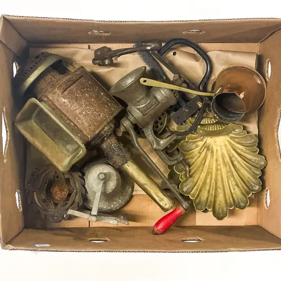 Box of Assorted Vintage Tools etc