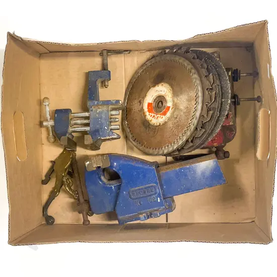 Box of Assorted Vintage Tools etc