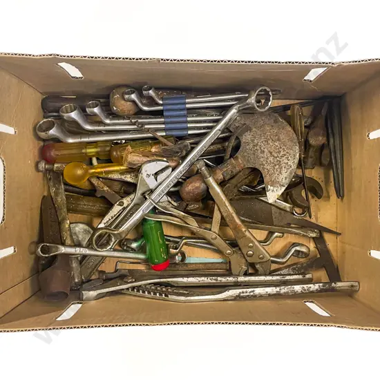 Box of Assorted Vintage Tools etc