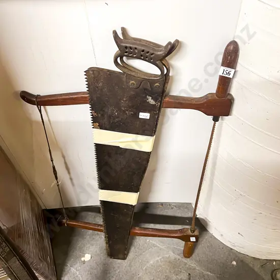 Pair of Cast Iron Handled Saws & Other Saw