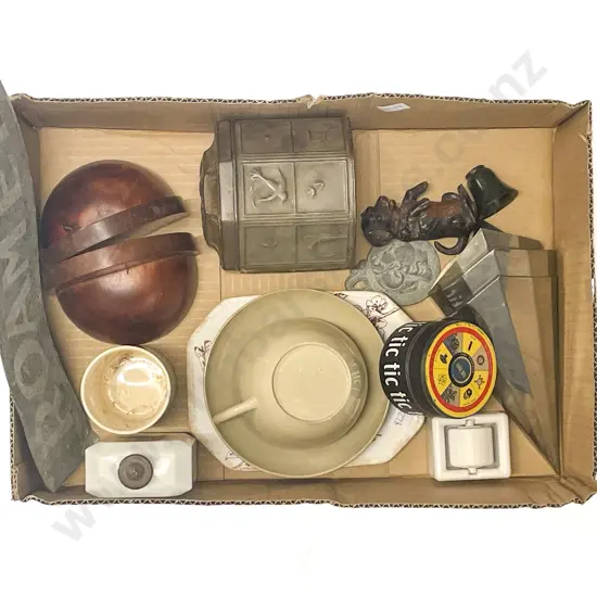 Box Quantity of Assorted Vintage incl Bookends