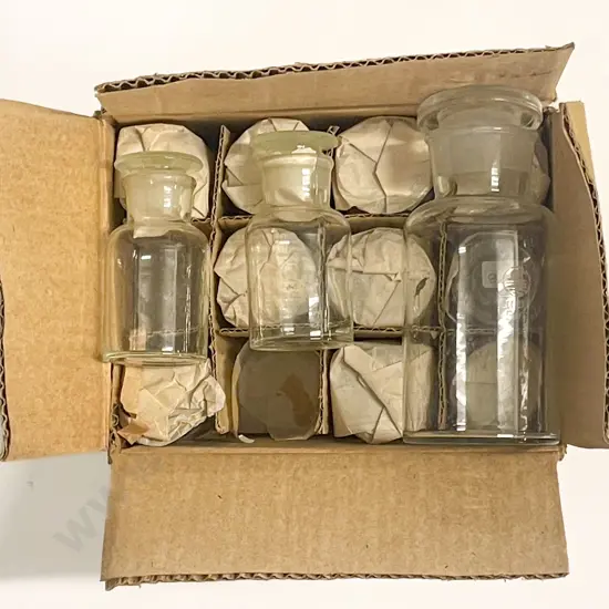 Small Box of Chemist Bottles & One Other