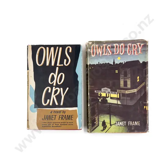 Two Volumes of Janet Frame's "Owls do Cry" 1st edition with dust jacket. Pegasus Press