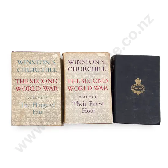 Three Volumes of Winston Churchill's "The Second World War"