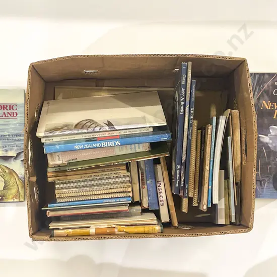 Box of Assorted NZ Books incl Ornithological Reference