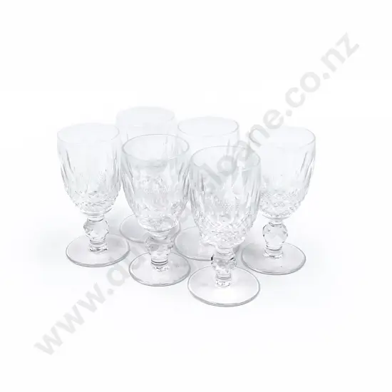 Six Waterford Crystal "Colleen" Sherry Glasses