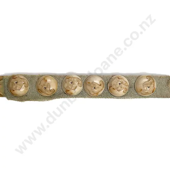 Ivory Buttons on Old Card