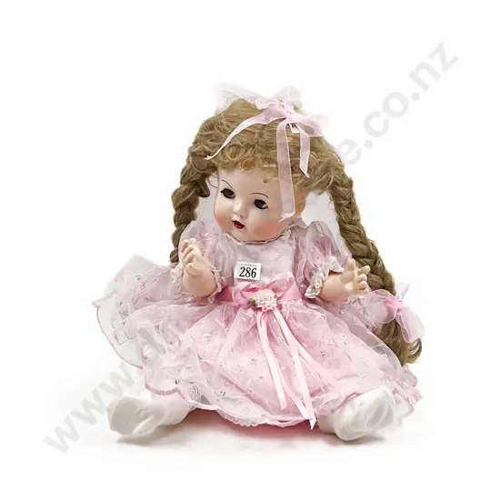 Unmarked Pedigree All Hard Plastic Walkie Talkie Doll